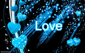 Heart rose romantic valentine wallpapers. Beautiful Black Abstract Wallpaper With Blue Love Hearts Love Blue Wallpaper Hd 1920x1200 Wallpaper Teahub Io