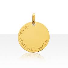 Medaille Bebe Or 375 Une Etoile Veille Sur Toi Bijoux Bapteme Enfant Bebe Kids Jewell Fashion Bijou Bapteme Cadeau Bapteme Medaille Bapteme
