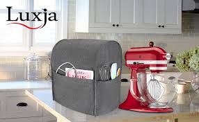 Find stylish stand mixer accessories to help you do more in the kitchen. Amazon Com Luxja Dust Cover Compatible With 4 5 Quart And 5 Quart Stand Mixer Cloth Cover With Pockets For Stand Mixer And Extra Accessories Gray Kitchen Dining
