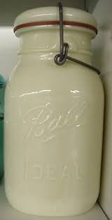 Free shipping for many products! The Most Awesome Canning Jar Collection I Had No Idea There Was A Milk Glass Version Mason Jars Vintage Mason Jars Ball Jars