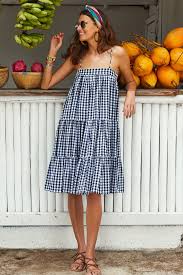 Sara Dress In Black Gingham In 2020 Dresses Gingham Dress Off Shoulder Dresses
