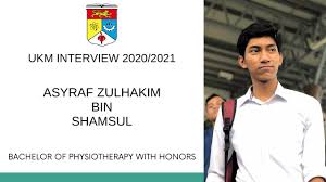 Am em langkah kakimu terhenti am em am di depan halaman sebuah jawatan. Asyraf Zulhakim Bin Shamsul Ukm Fsk 2020 2021 Video Interview Fisioterapi Youtube