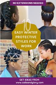 Like many of the low maintenance short haircuts on this list, it'll look best if you regularly pay visits. 10 Natural Hair Winter Protective Hairstyles Without Extensions Coils And Glory
