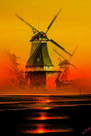 Greetsiel Windmuhlen Poster Walter Zettl Ohmyprints Windmuhle Bilder Windmuhle Kunst