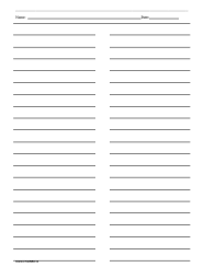 ruled paper with two columns