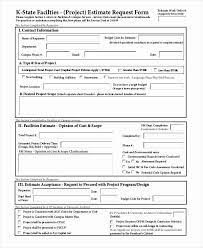 it project request form template best of 8 estimate templates free sample example resume ical to excel