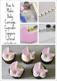 How To Make Baby Carriage Cupcake Toppers Rose Bakes Baby Cupcake Cupcake Cakes Cake Decorating Tutorials