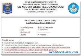 Check spelling or type a new query. Soal Pat Bahasa Indonesia Kelas 9 K13 Tahun 2019 Website Edukasi