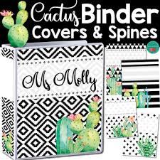 Looking to setup your classroom displays the easy way this year? Cactus Binder Cover Worksheets Teaching Resources Tpt