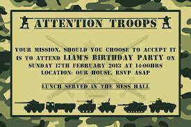 There are 768 army themed party for sale on etsy, and they cost $10.11 on average. Bringing It All Together Army Themed Party Ideas