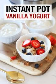 Instant Pot Vanilla Yogurt Weekend Craft Recipe In 2020 Frozen Yogurt Bites Homemade Yogurt Recipes Yogurt Recipes