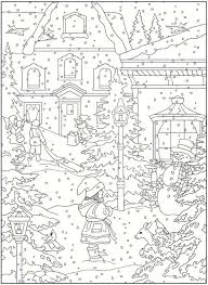 Christian sunday school classes for kids and teens will appreciate the nativity scenes, christmas angels, and other religious coloring pages for the holiday season. 5 Free Winter Scene Christmas Coloring Pages Stamping