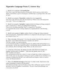 This Is The Answer Key For The Figurative Language Poem 3 From The Grave By Robert B Figurative Language Poems Figurative Language Worksheet Poetry Worksheets