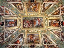A palazzo vecchio előre foglalt belépőjegyeinek átvételéhez a foglalt időpont előtt 15 perccel kell megjelenni a palazzo vecchio jegypénztára melletti információs pultnál (infopoint). Deckendekoration Palazzo Vecchio Florenz Di Giorgio Vasari Von Giorgio Vasari Olgemalde Reproduktion