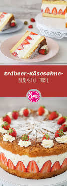 Erdbeer Kasesahne Bienenstich Torte Bienenstich Torte Erdbeertorte Rezept Bienenstich