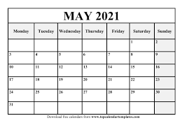 Please note that our 2021 calendar pages are for your personal use only, but you may always invite your friends to visit our website so they may browse our free printables! Free Printable May 2021 Calendar Template Download Now
