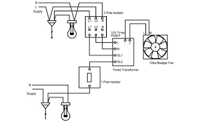 Light switch wiring diagram depicting the electrical power from the circuit breaker panel entering the wall switch electrical box and then going to two ceiling lights via a two conductor cable. Wiring Diagram For A Bathroom Fan With Timer Les Paul Guitar Output Jack Wiring Bege Wiring Diagram