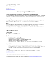 Nursery Caregiver Job Description How To Create A Nursery Caregiver Job Description Download This Nursery Caregiver Job Description Template Now