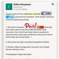 Manuskrip hendaklah ditaip dengan format berikut: Akhirnya Manuskrip Lulus Penilaian