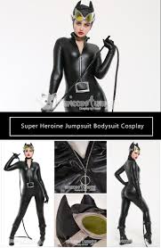 Super Heroine Cat Woman Jumpsuit Bodysuit Cosplay Costume Super Heroine Catwoman Dc Comics Cosplay