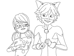 This time we want to cheer you up with miraculous ladybug coloring pages of marinette. Ladybug And Cat Noir Coloring Pages Print For Free