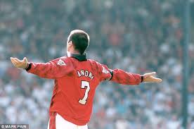 A famous celebration for a famous goal. As Manchester United Icon Eric Cantona Celebrates His Birthday Here S 50 Reasons Why He Is Such A One Off Daily Mail Online