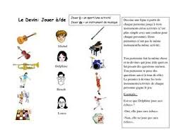 French Speaking Activity With Jouer A And Jouer De French Speaking Activities Speaking Activities French Teaching Resources