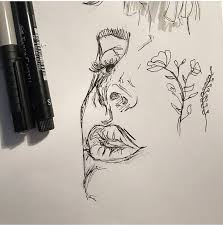 Pin By Niitiiiin On Malerei Black Pen Sketches Art Sketchbook Art Sketches