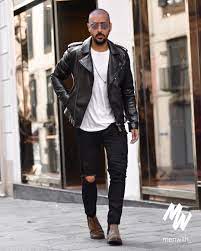 Time For Leather Jacket Check My First Autumn Style On Menwithstreetstyle Congratulations Menwith Family For 10mln Followe Leather Jacket Jackets Men Casual