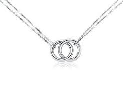 Infinity Rings Necklace In Platinum Ring Necklace Jewelry Platinum Jewelry