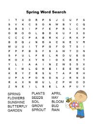 Spring Word Search Best Coloring Pages For Kids Easter Lessons Easter Worksheets Spring Words