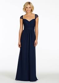 Jim Hjelm Occasions Bridesmaid Chiffon A Line Sweetheart Gathered Bodice Natural Lace Ca Cap Sleeve Bridesmaid Dress Bridesmaid Dresses Navy Bridesmaid Dresses
