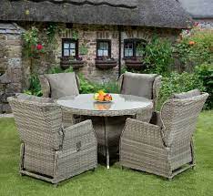Bretagne Rattan Reclining Dining Wicker Glass Topped Table From Only 909 99 With Free Uk Delivery Outdoor Spaces Garden Furniture Outdoor Furniture Sets