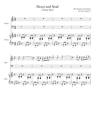 25/07/2019 the score has been cleaned and a custom audio added. Heart And Soul A Piano Duet Sheet Music For Piano Piano Duo Musescore Com