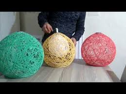 Ev Yapimi Tutkalla Ip Avize Yapimi Youtube Balon Avize Avize Balon