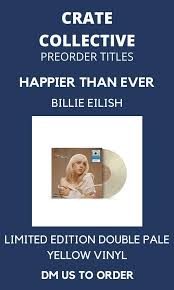 Billie eilish {happier than ever, 2021}. Happier Than Ever Billie Eilish Vinyl Record Lp Hobbies Toys Music Media Vinyls On Carousell