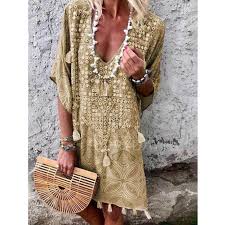 Source discount and high quality products in hundreds of categories wholesale direct from china. Women Summer Fashion Plus Size Half Sleeve V Neck Boho Dresses