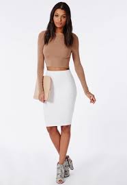 Choose from contactless same day delivery, drive up and more. Missguided Ribbed Long Sleeve Crop Top Camel In Natural Lyst