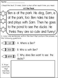 Free Reading Comprehension Passages First Grade Reading Reading Comprehension Passages Reading Comprehension