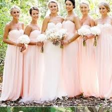 Light Blush Pink Floor Length Chiff Pink Bridesmaid Dresses Sweetheart Bridesmaids Dresses Bridesmaid Dresses Long Chiffon