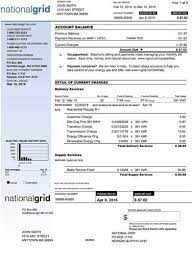 Nationalgrid Statement Address Template Internet Phone Average Electric Bill