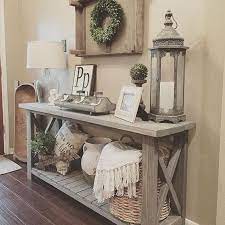 Farmhouse Console Table Vignette In A Foyer Farmhouse Console Table Farm House Living Room Farmhouse Decor Living Room