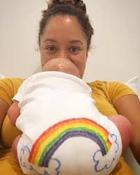 I made this! 🌈#rainbowbutt . .. . .. . .. . .. #babies #baby #wehadababy  #morherhood #twotimemama #blackmom #mixedbabe #byeforawhile