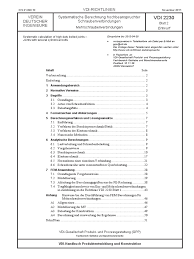 Verein deutscher ingenieure (vdi) enacted new design criteria vdi2230 calculation method to check high strength thread connection. Vdi 2230 Blatt 2 E 2011 11