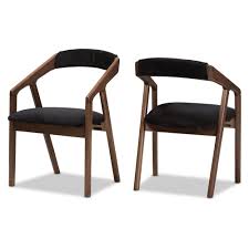 baxton studio wendy mid century modern black walnut dining chair set of 2 142 2pc 8025 gdk goedekers com solid wood dining chairs black dining chairs fabric dining chairs