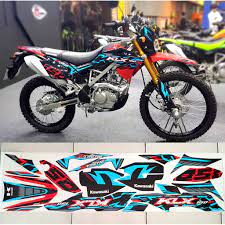 Gambar motor klx warna hitam merah / gambar motor klx warna merah hitam / modifikasi motor klx. Stiker Striping Kawasaki Klx 150 Bf 2018 Se Extreme Merah Biru Shopee Indonesia