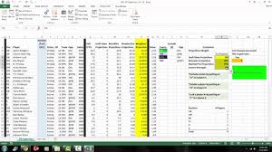Fanduel And Draftkings Nfl Lineup Optimizers Using Excel Solver Youtube