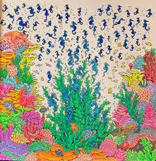 Geomorphia Coral Reef Art Painting Color Inspiration