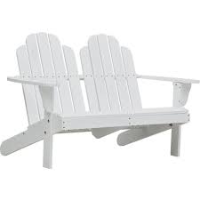 Weisser stuhl armlehnstuhl holz stoff blau weiss von schluter. Doppelter Adirondack Stuhl Holz Weiss