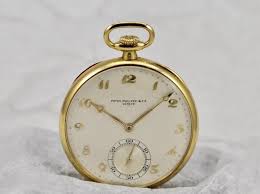 Patek Philippe Geneve Pocket Watch Art Deco 18k Gold Ref 819600 49mm Saatler